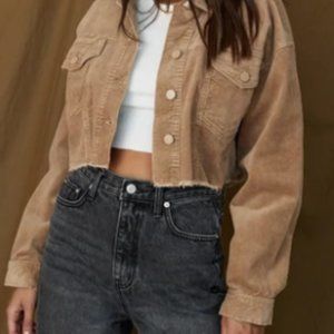 COPY - NWT 12th Tribe Medium Tan Corduroy Crop Jacket